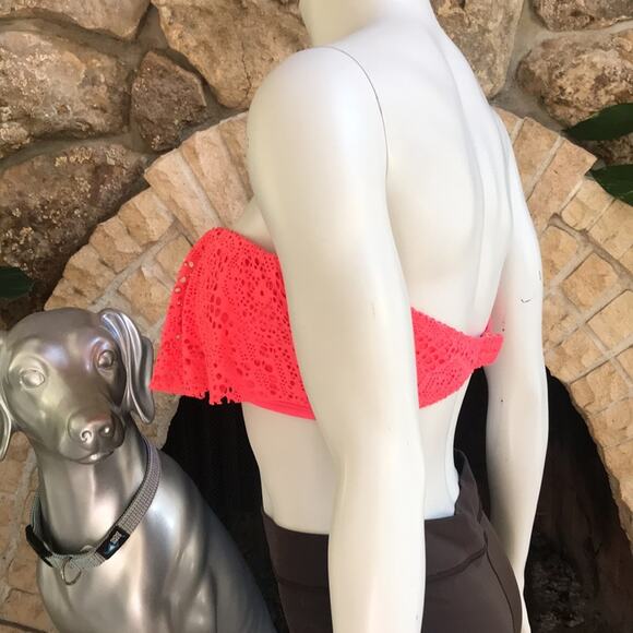 NEW Mossimo Pink Coral Bikini Swim Top Removable Pads Women's Size XL NWT - Picture 4 of 10